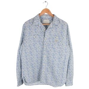 Ralph Lauren Denim & Supply Floral Button Down Shirt Blue Cotton Large